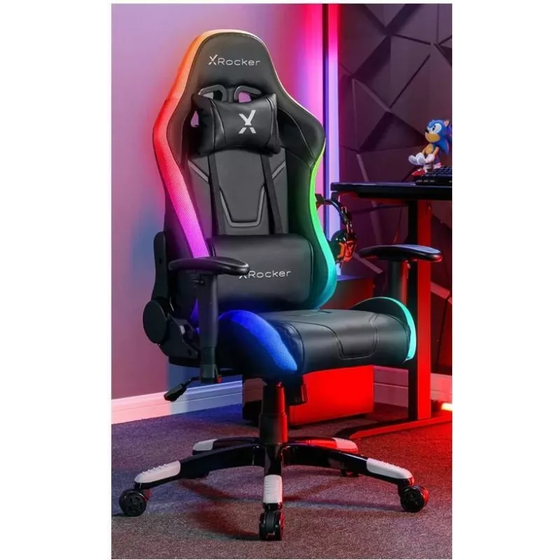 X Rocker Agility Compact sedia da ufficio gaming eSports con illuminazione LED e controllo tramite app - nera (2023028)