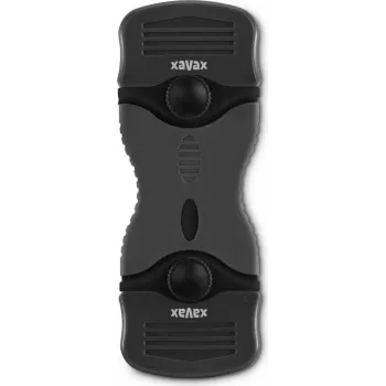 Xavax Raschietto universale per vetri con 4 lame di ricambio, lama in acciaio inox retrattile, impugnatura ergonomica in plastica, nero/argento 00111760