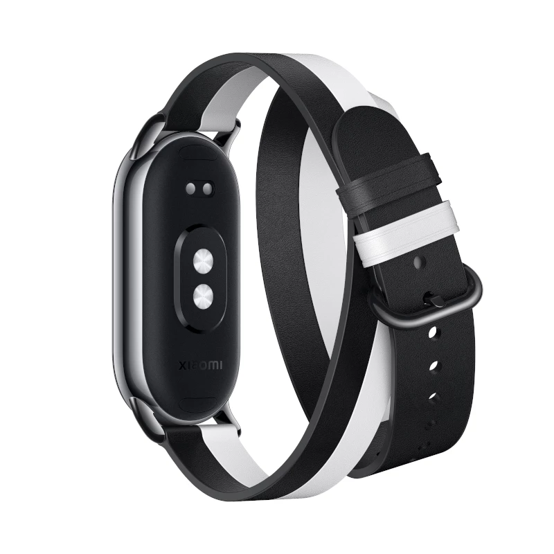 Xiaomi Smart Band 8 cinturino a doppio avvolgimento - nero e bianco