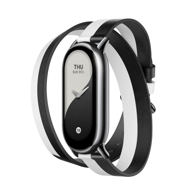 Xiaomi Smart Band 8 cinturino a doppio avvolgimento - nero e bianco