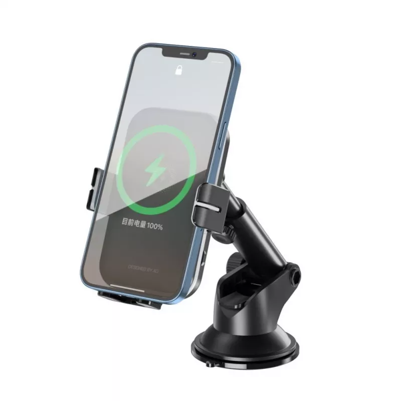 XO Supporto auto WX027 con caricabatterie a induzione wireless nero 15W con ventosa