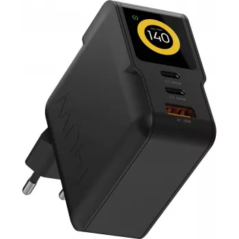Xtorm NextGen GaN3 Ultra 140W caricabatterie da parete - PD 3.1, 2x USB-C, 1x USB-A, nero XECNG1401