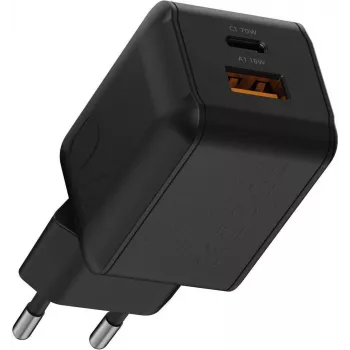 Xtorm NextGen GaN3 Ultra 70W PD caricabatterie da parete USB-C e USB-A nero XECNG701