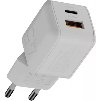 Xtorm NextGen GaN3 Ultra caricatore da parete 45W PD USB-C USB-A bianco XECNG450