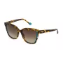 YALEA Occhiali da sole donna SYA028N550743 Havana montatura quadrata in acetato lenti sfumate marroni UV400