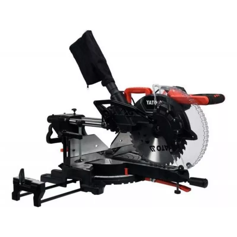 YATO Troncatrice e tagliatrice per tronchi 1800W con funzione di trazione e laser, 305mm
