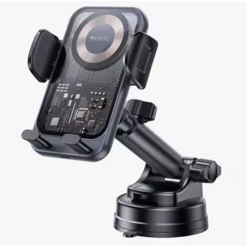 Supporto di ricarica wireless da auto con ventosa YESIDO 15W nero