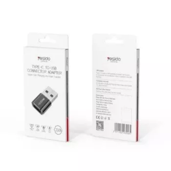 YESIDO GS09 Adattatore OTG mini in lega di alluminio USB Type-C a USB-A Nero