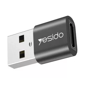YESIDO GS09 Adattatore OTG mini in lega di alluminio USB Type-C a USB-A Nero