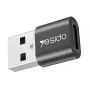 YESIDO GS09 Adattatore OTG mini in lega di alluminio USB Type-C a USB-A Nero