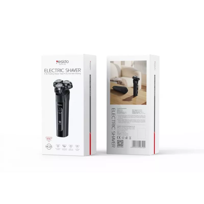 Rasoio elettrico rotante YESIDO MG05 nero