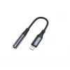 YESIDO YAU37 cavo adattatore audio Lightning a 3,5 mm, nylon intrecciato, lega di alluminio, nero, 12 cm