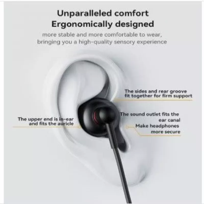 YESIDO YH48 Auricolari in-ear in lega di alluminio con telecomando e connettore Lightning, con filo, Nero