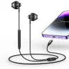 YESIDO YH48 Auricolari in-ear in lega di alluminio con telecomando e connettore Lightning, con filo, Nero