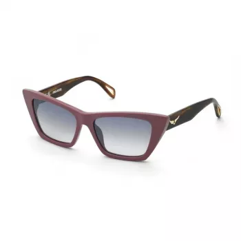 ZADIG & VOLTAIRE Occhiali da sole SZV419-55816X da donna montatura in acetato lenti grigie specchiate 55/16/140 mm