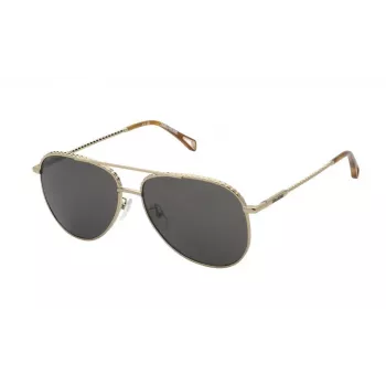ZADIG & VOLTAIRE SZV378 Occhiali da sole uomo - montatura nera, lenti grigie - 58/17/140 mm
