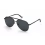 ZADIG & VOLTAIRE SZV415-600531 Occhiali da sole unisex squadrati, montatura in acetato nera, lenti in policarbonato grigie, protezione UV400
