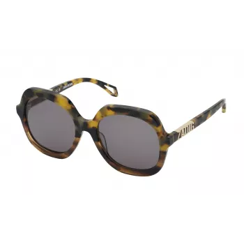 Zadig & Voltaire occhiali da sole donna rettangolari SZV404-5607HL havana/marrone sfumato 56mm