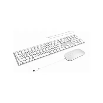 ZAGG Tastiera e mouse USB-C con filo per dispositivi Apple - argento (layout svizzero)