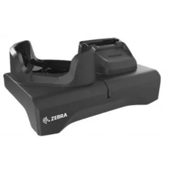 Zebra kit cradle di ricarica a slot singolo e batteria di ricambio per TC53/TC58/TC53e/TC58e/TC53e-RFID con custodia robusta, include alimentatore, cavo DC, shim grigio