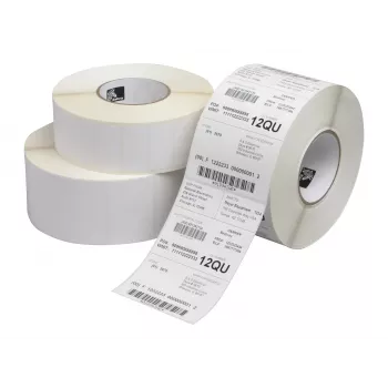 Zebra Z-Perform 1000T etichette in carta per trasferimento termico – 29 x 10 mm, opaco, acrilico permanente, bianco (6341 per rotolo)