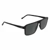 ZEISS MAN Occhiali da sole ZS25564S-2 rettangolari montatura nera lenti grigie 57mm