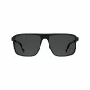 ZEISS MAN Occhiali da sole ZS25564S-2 rettangolari montatura nera lenti grigie 57mm