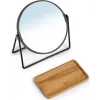 Zeller Present 18738 Specchio per trucco rotondo da appoggio, nero