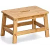 Zeller Present Sgabello pieghevole grigio seduta rigida legno 4 gambe 13036