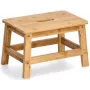 Zeller Present Sgabello pieghevole grigio seduta rigida legno 4 gambe 13036