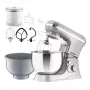 Zelmer ZKR1360 Robot da cucina – 1300 W, ciotola da 5,5 L, movimento planetario, nero/argento