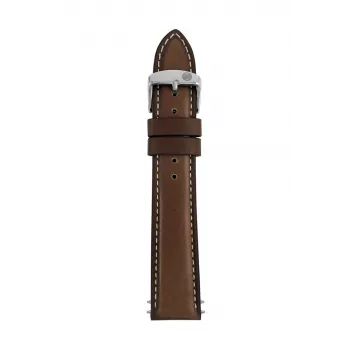 Zeppelin cinturino in pelle marrone scuro 20 mm