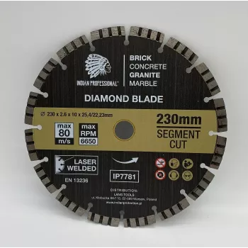 ZOYA disco diamantato 230mm 25,4/22,23 segmenti Turbo Cut Indian Professional