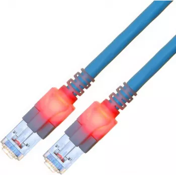 ZVK GMBH Easylan DualBoot Cavo patch LED Cat.6 S/FTP, RJ45, LSOH, blu, 25 m CS1OBCDCD0250