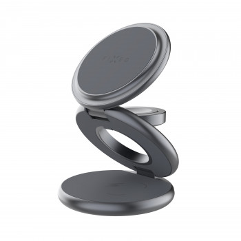 FIXED MagPowerstation Round FIXMPOS-RO-GR stazione di ricarica 3-in-1, grigio
