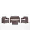 BICA set da giardino Nebraska 2 beige – set da balcone 3 pezzi con 2 sedie e tavolino