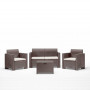 BICA set da giardino Nebraska 2 beige – set da balcone 3 pezzi con 2 sedie e tavolino