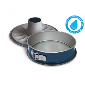 GUARDINI XBake tortiera rotonda apribile 26 cm rivestimento antiaderente acciaio al carbonio