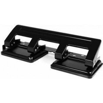 PAVO Perforatore a 4 fori, capacità 20 fogli, metallo nero, interasse fori 80 mm, blocco della leva 8036554