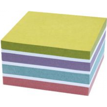 Kores Cubo di note adesive riciclato pastello 75 x 75 mm, 450 fogli, carta riciclata, adesione sicura, 1 cubo N47463