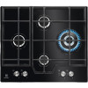 Electrolux KGG6456K piano cottura a gas da incasso 60 cm con 4 bruciatori, vetro nero