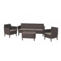 KETER Set da giardino Salemo 3 posti marrone