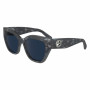 Longchamp LO741S-406 occhiali da sole donna, montatura havana, lenti marroni sfumate, 55mm