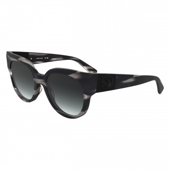 Longchamp LO779S-8 Occhiali da sole donna, montatura in acetato quadrata, lenti sfumate grigie, 53-19-140