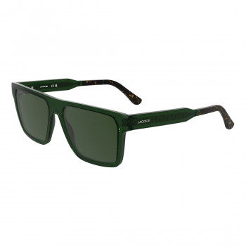Lacoste uomo L6059SN-301 occhiali da sole rettangolari, montatura havana, lenti marroni, 56mm