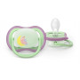 Philips AVENT Ultra Air ciuccio notte 6-18 mesi, confezione da 2, luminoso al buio