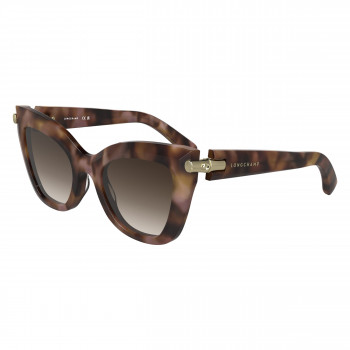 Longchamp LO775S-690 Occhiali da sole donna, montatura Havana, lenti marroni sfumate, 50mm