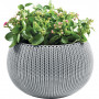 KETER vaso Cozy M con set di sospensione grigio chiaro