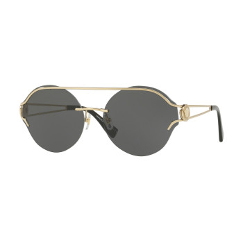 Versace Donna VE21841252876 Occhiali da sole pilot oro pallido grigio sfumato 61mm