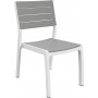 KETER Sedia da giardino Harmony bianco/grigio chiaro